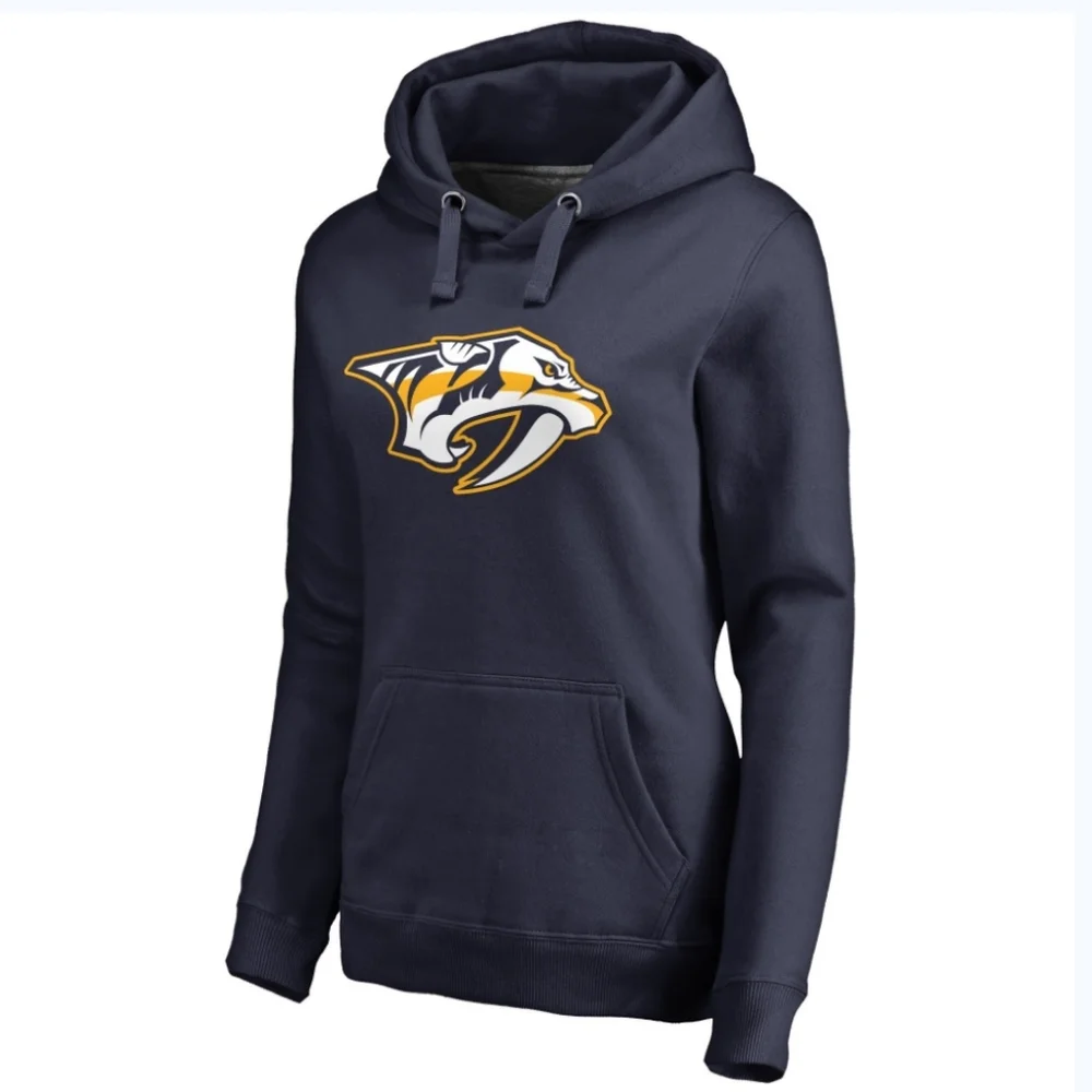 Fanatics Nashville Predators Navy Primary Logo Fleece Pullover Hoodie- SZ Small - Picture 1 of 6